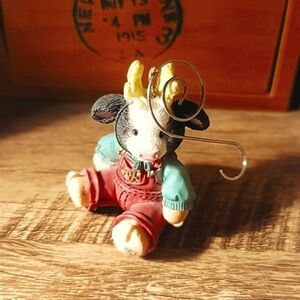 Vintage Mary's Moo Moo Enesco Cow Ornament